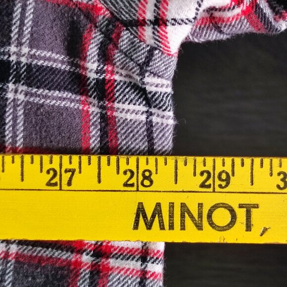 Ranch Tough casual button down shirt men's size 3XL reg. red grey plaid flannel - Picture 9 of 10